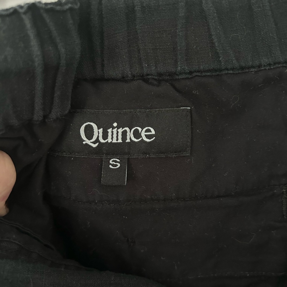 QUINCE BLACK LINEN JOGGERS SIZE SMALL - Picture 6 of 9
